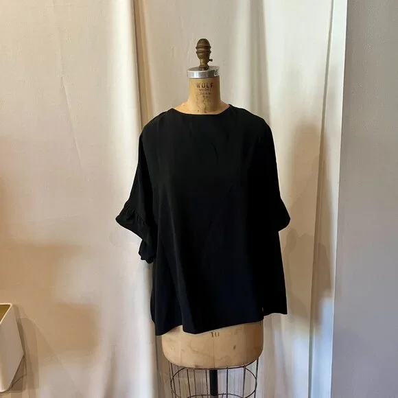 Black Ruffle Top - Picture 2 of 2